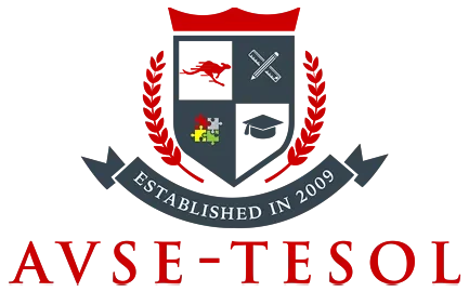 A logo featuring text and symbols for an English Teacher.